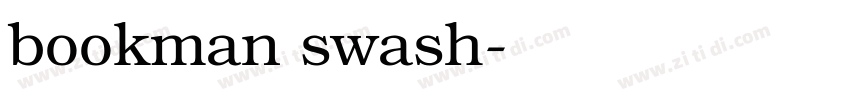 bookman swash字体转换